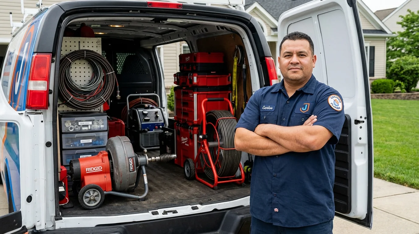 Professional drain cleaning equipment and Johns Plumbing LLC plumber in Bernalillo
